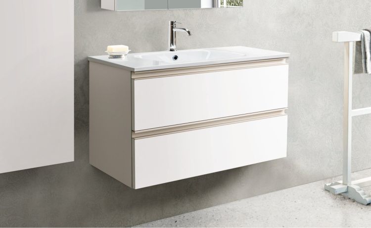 Like base lavabo bianco opaco-Base lavabo bianco opaco-Bianco-Melaminico-52 cmx101 cm