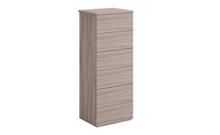 Mia settimino 6 cassetti olmo delicato-In pannello nobilitato-Legno naturale-Nobilitato-117 cmx48 cm