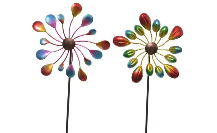 Girandola multicolor in ferro H80 cm
