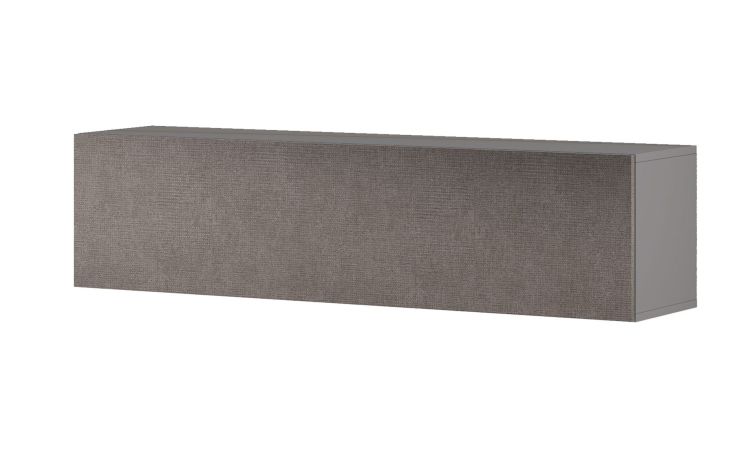 Gilda pensile 1 anta a ribalta portland L140 cm-Struttura colore titanio-Grigio-Pannello-36 cmx140 cm