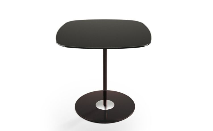 Glass tavolino Dallia quadrato nero h48 cm--Nero-Vetro-48 cmx46 cm