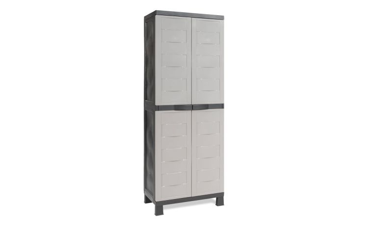 Ambition armadio 2 ante e 3 ripiani h173 cm--Grigio-Polipropilene-173 cmx65 cm