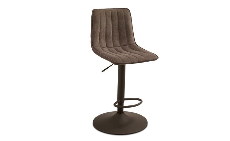 Brenta sgabello in tessuto marrone-Struttura in metallo verniciato-Marrone-Tessuto-91 cmx45 cm