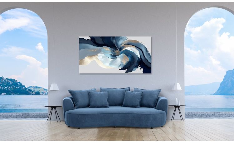 Chic divano megasofà blu