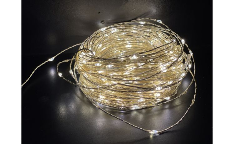 Luci albero di natale in filorame 180 LED 9 metri - Bianco Caldo--Multicolore-Plastica