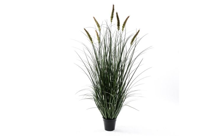 Pianta in vaso h120 cm--Verde scuro-Plastica
