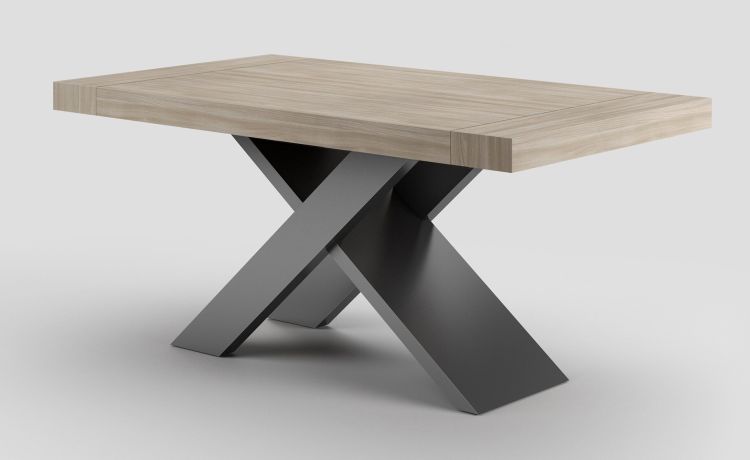 Twin tavolo olmo L140/220 cm-Tavolo allungabile-Legno chiaro-Nobilitato-76 cmx140 cm