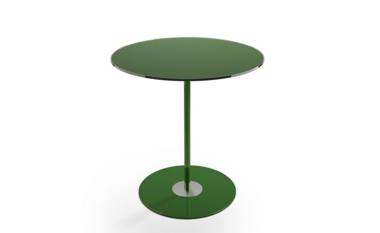 Glass tavolino Dallia rotondo verde h48 cm--Verde-Vetro