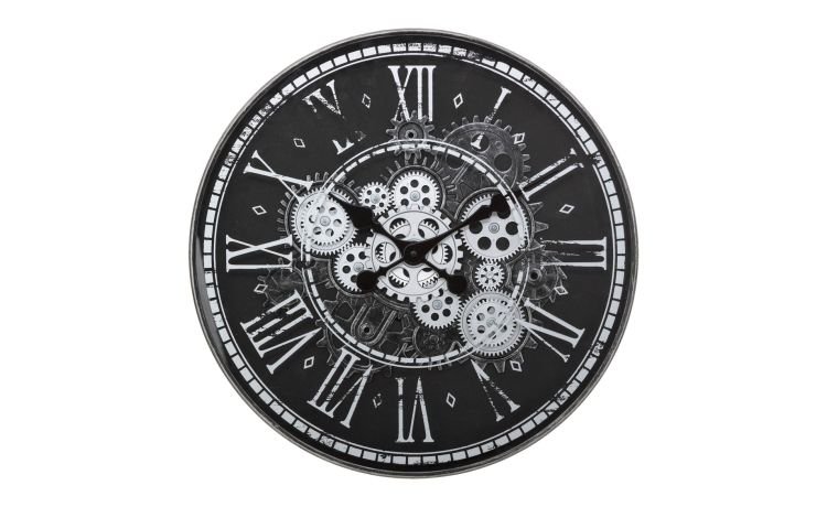 Lowell orologio moderno nero e argento Ø51 cm