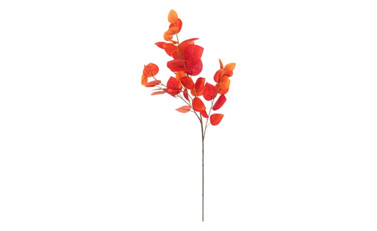 Ramo di Eucalipto artificiale rosso h97 cm--Rosso-Poliestere