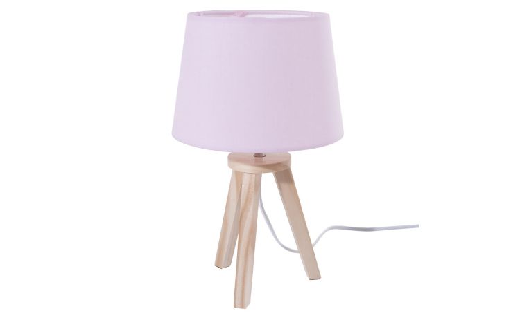 Bimbo lampada da tavolo rosa in legno h30