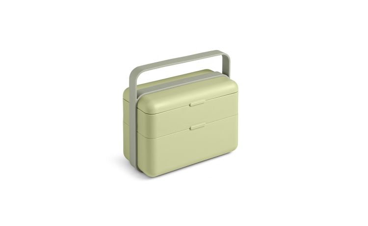 Bauletto lunchbox 2 porzioni verde--Verde-Polipropilene