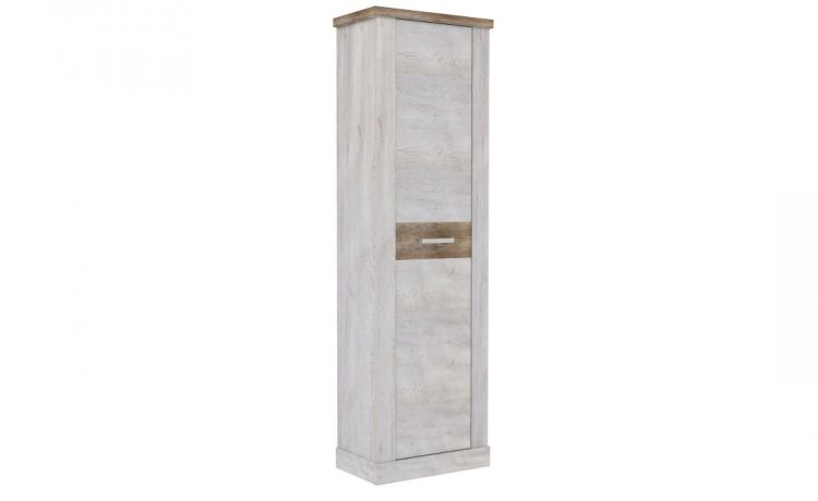 Volterra armadio ingresso in laminato bianco 1 anta-1 ripiano interno-Legno bianco-Pannello-199