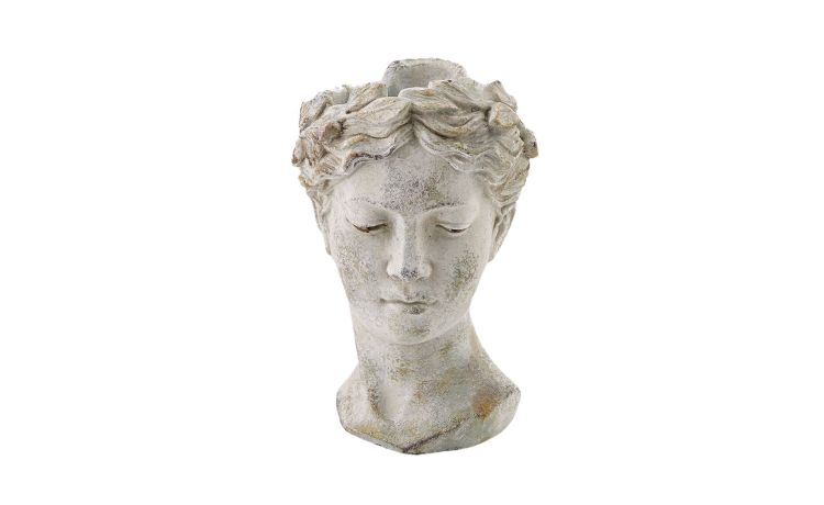 Vaso cemento testa grigio h27