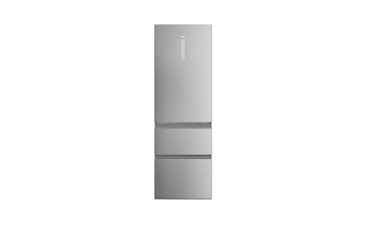 Haier Frigorifero 3 porte Total No Frost HTW5618DNMG-3D 60 serie 5 in classe D - H185cm-Inox--185 cmx59