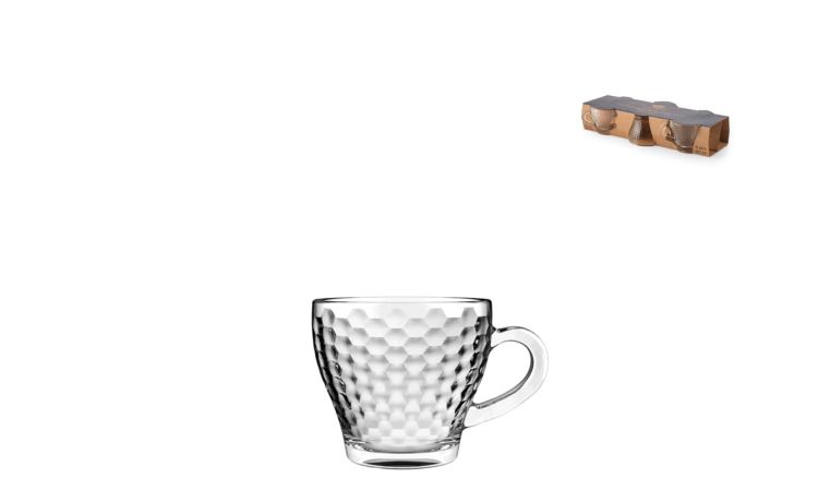 Alisei set 6 tazzine caffè in vetro ---Vetro