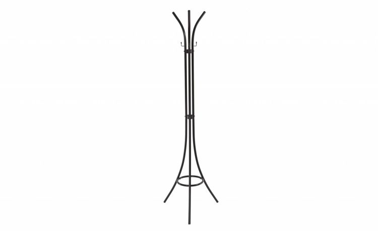 Steel appendiabiti da terra nero H173 cm- -Nero-Metallo-173 cmx45 cm