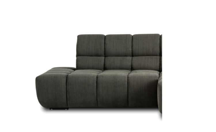 Fellini elemento 1 posto in tessuto verde-Divano componibile-Beige-Tessuto-83 cmx141 cm