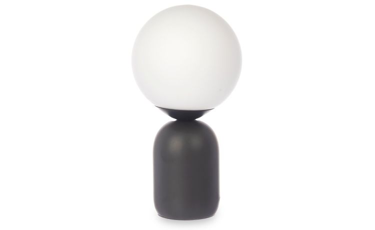 Lampada a sfera in ceramica nera Ø30 cm--Nero-Ceramica