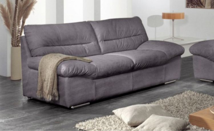 Bull divano 2 posti  in tessuto tortora-Divano lineare fisso -Tortora-Tessuto-87 cmx198 cm
