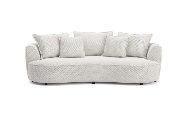 Chic divano megasofà bianco--Bianco-Tessuto-66 cmx229 cm
