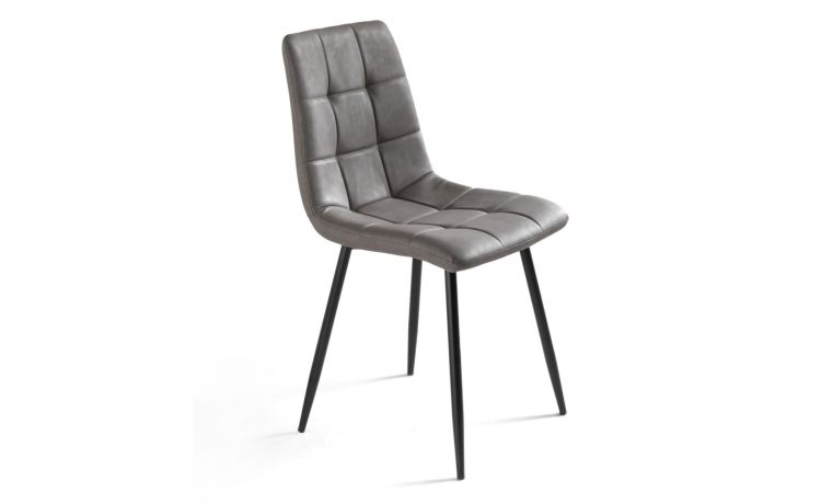 Ginevra sedia ecopelle grigio antracite---Ecopelle-88 cmx45 cm