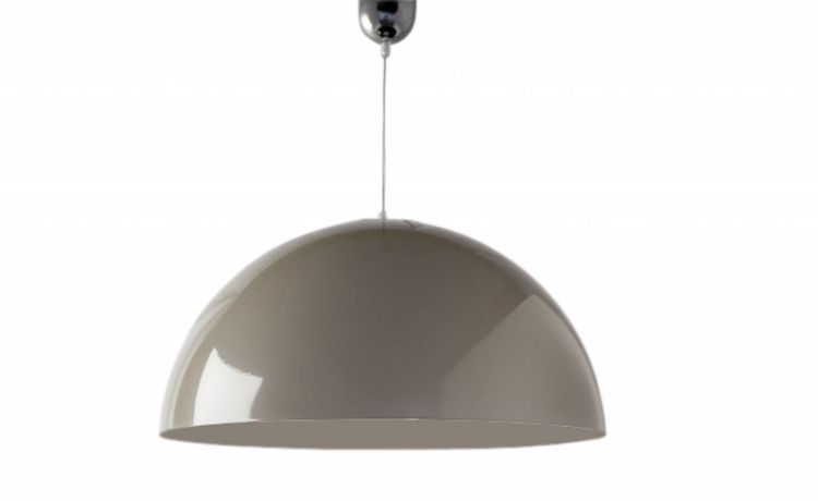 Cassis sospensione 1 luce tortora Ø40 cm- -Tortora-Metallo
