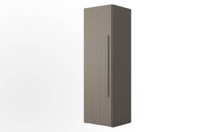 Cabrio armadio olmo 1 anta L64-L.64 cm H.208 cm P.62 cm-Legno chiaro-Pannello ecologico