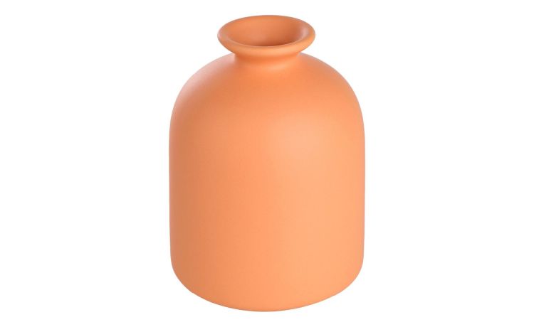 Miouski vaso in metallo color terracotta h22 cm--Marrone chiaro-Metallo-22 cmx10