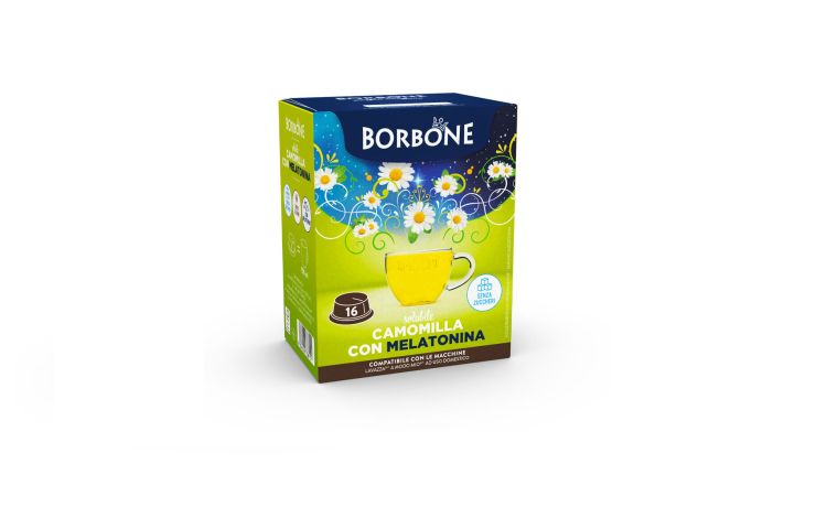 Borbone Box 16 Capsule di bevanda solubile Camomilla e Melatonina