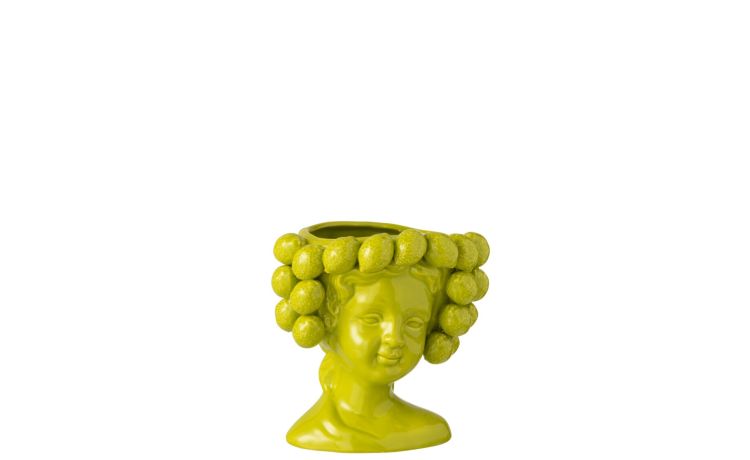Limette vaso in ceramica verde h20 cm