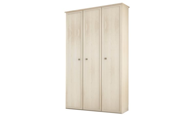 Susy armadio 3 ante battenti betulla e legno naturale-In pannello ecologico certificato-Legno naturale-Pannello ecologico-241 cmx130 cm