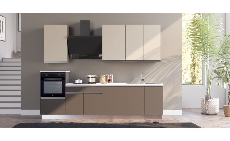 Young cucina completa L300 cm con piano induzione