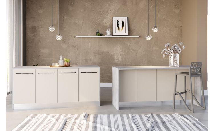 Noa isola 4 ante grigio angora con top cemento--Cemento-Pannello-86