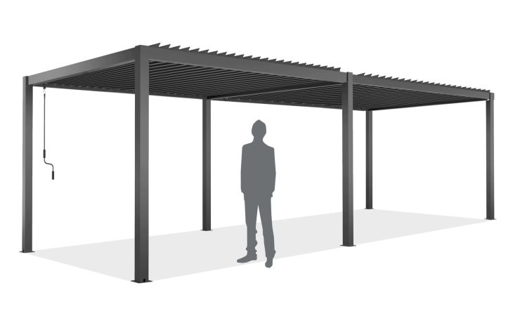 Pergola bioclimatica antracite 585x300 cm--Antracite-Alluminio-250 cmx585 cm