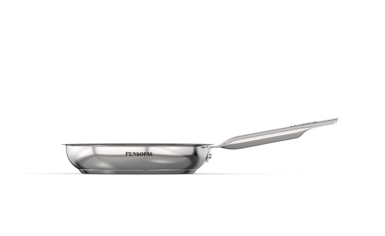 New Era padella alta inox per induzione Ø20 cm--Grigio-Acciaio inox