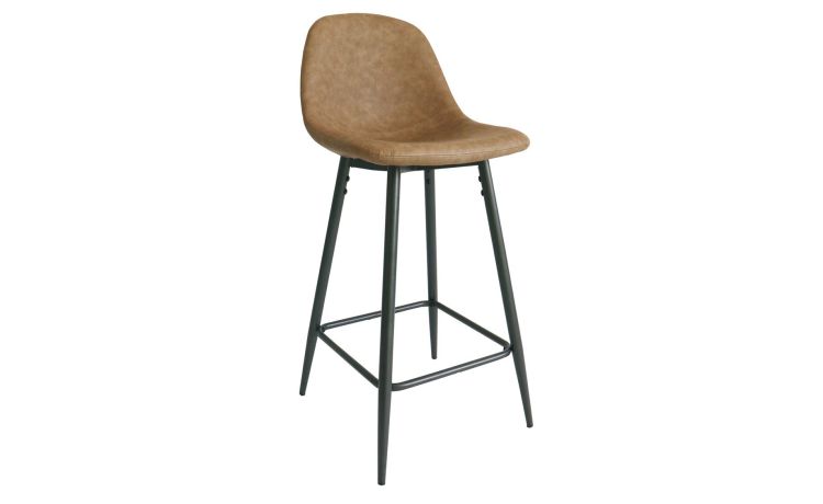 Ark 2 sgabello in similpelle tortora-Effetto vintage-Tortora-Similpelle-90 cmx43 cm