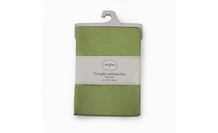 Tovaglia antimacchia melange verde 140x240 cm--Verde-100% Poliestere-140 cmx240 cm