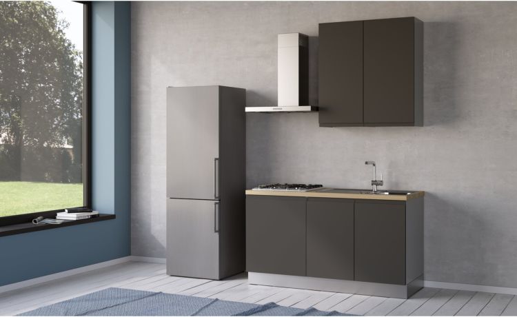 Iris cucina 150 cm colore grigio scuro -1 elettrodomestico --Melaminico