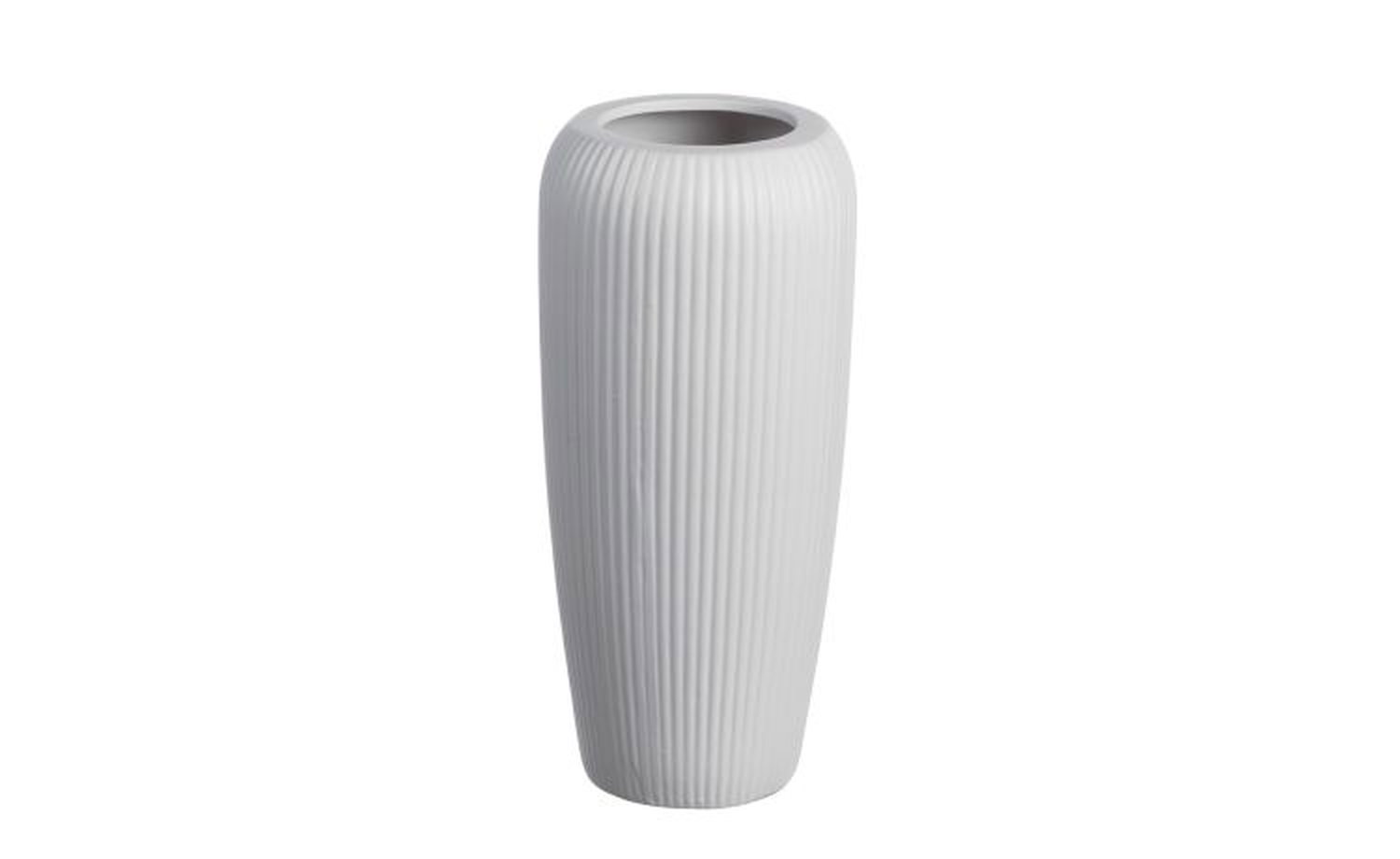 Blanque vaso H34 cm in ceramica bianca