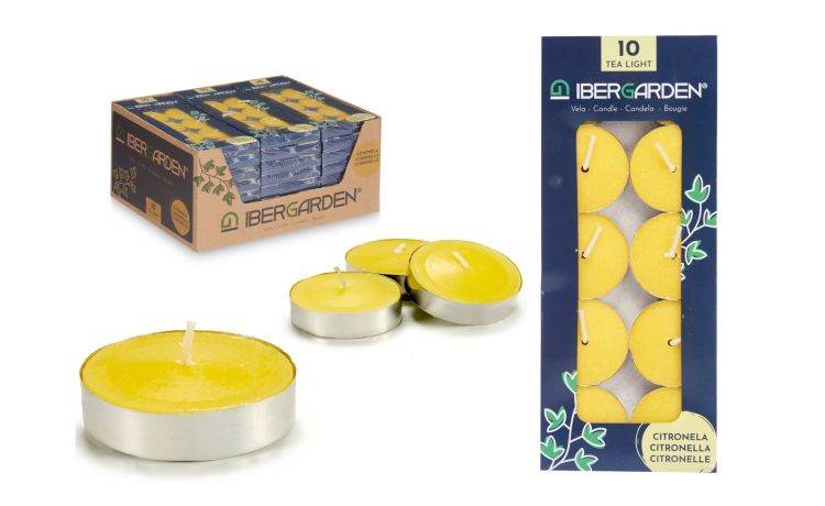 Set 10 tea-light citronella--Giallo