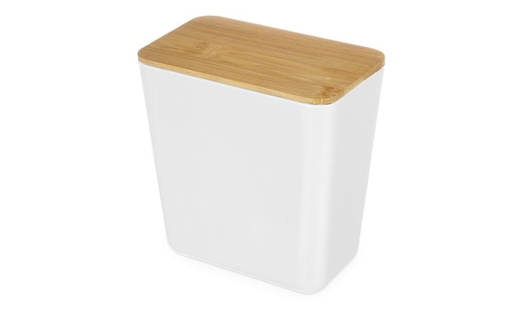 Barattolo rettangolare tappo in bamboo--Bianco-Bamboo-13