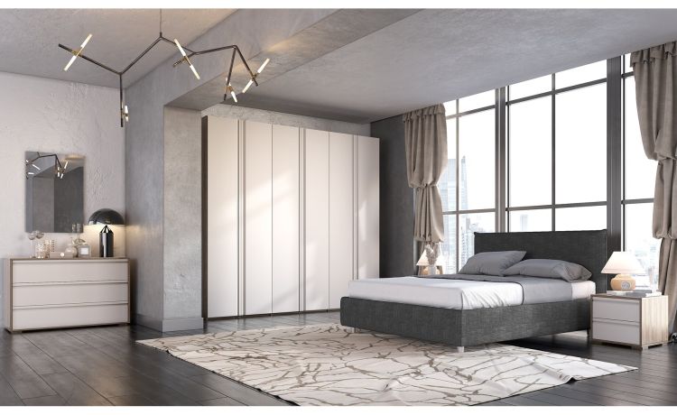 Gaia camera matrimoniale noce/sabbia