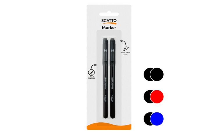 Set 2 marker permanenti punta tonda 1