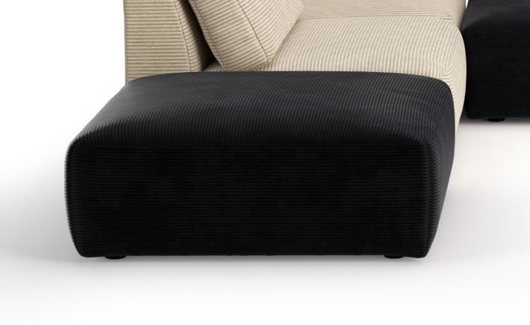 Dalì pouf in tessuto nero-Divano componibile