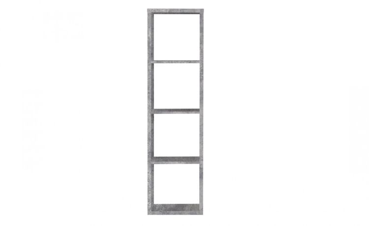 Cube libreria cemento 4 vani verticale--Cemento-Pannello-142 cmx38.2 cm