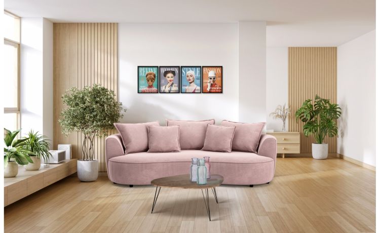 Chic divano megasofà rosa