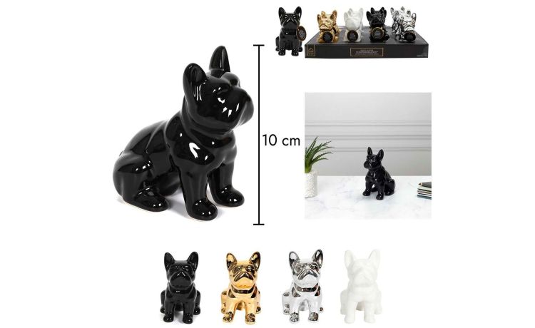 Achille bulldog decorativo in ceramica ---Ceramica-10 cmx10 cm