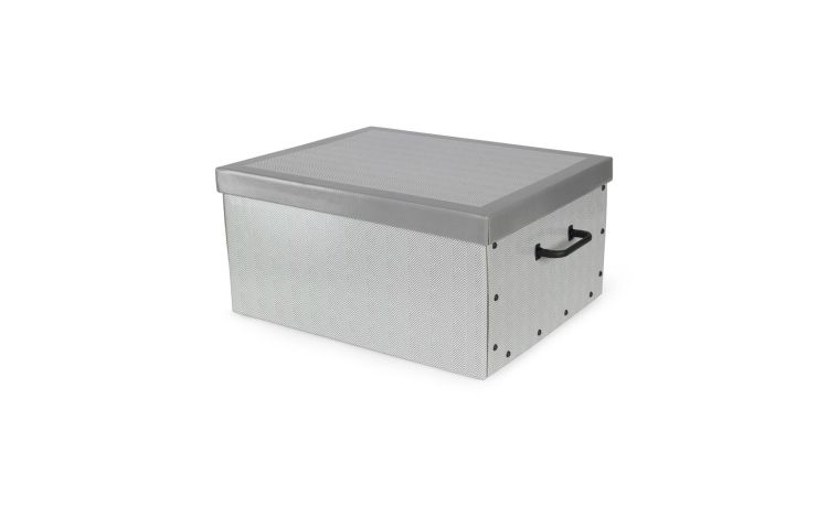 Boston scatola in cartone spighe 50x25 cm --Grigio-Cartone-25 cmx50 cm