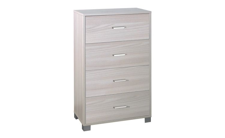 Odessa cassettiera 4 cassetti olmo--Legno chiaro-Pannello-112 cmx70 cm